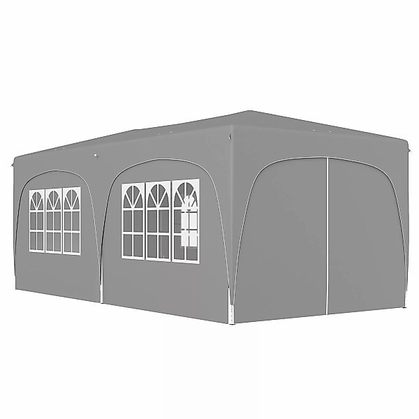 Outsunny Pavillon ca. 3x6m, wasserabweisend Stabil Winterfest Pop-up Faltpa günstig online kaufen