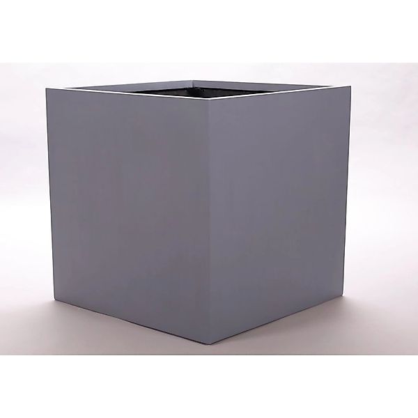 Elegant Einrichten Pflanzkübel Fiberglas Quadratisch 90x90x90cm Grau günstig online kaufen