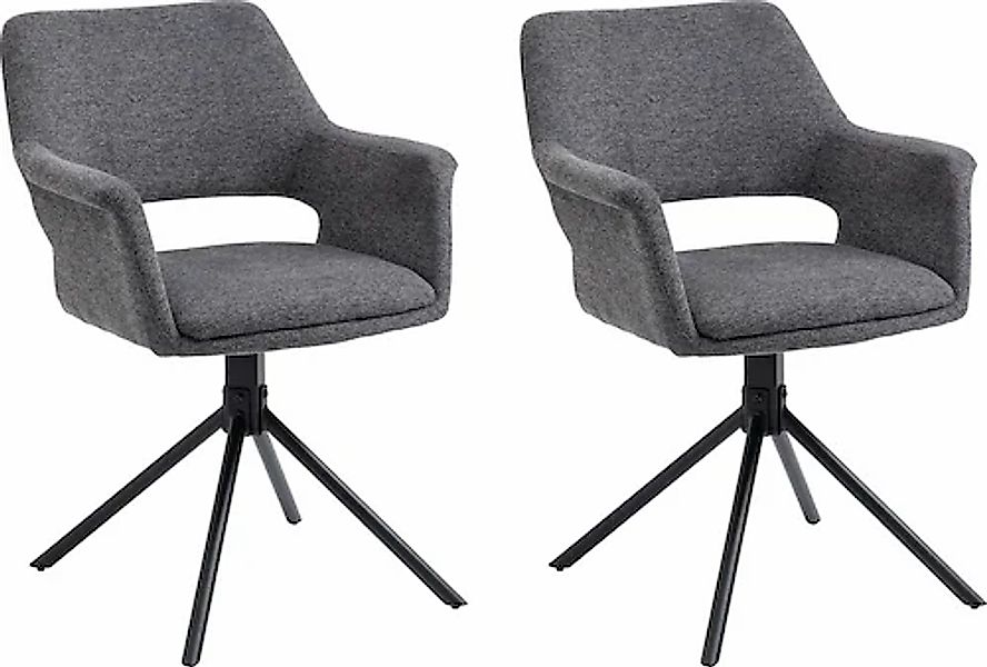 byLIVING Esszimmerstuhl »Elenore«, (Set), 2 St., Webstoff, 360 Grad drehbar günstig online kaufen