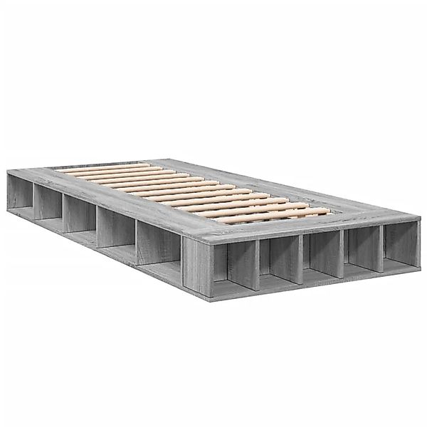 vidaXL Bettgestell Grau Sonoma 100x200 cm Holzwerkstoff 3280515 günstig online kaufen