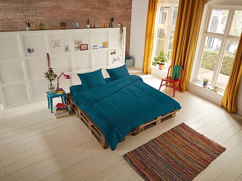 hip "Hip Uni" 2 Stk. 100% Baumwolle, Mako-Satin, 135x200, Unifarben Weiß, R günstig online kaufen