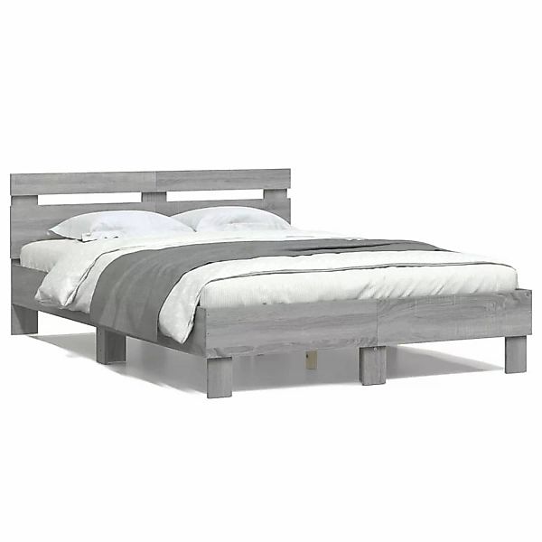 vidaXL Bettgestell mit Kopfteil Schwarz 120x190 cm Holzwerkstoff Modell 119 günstig online kaufen