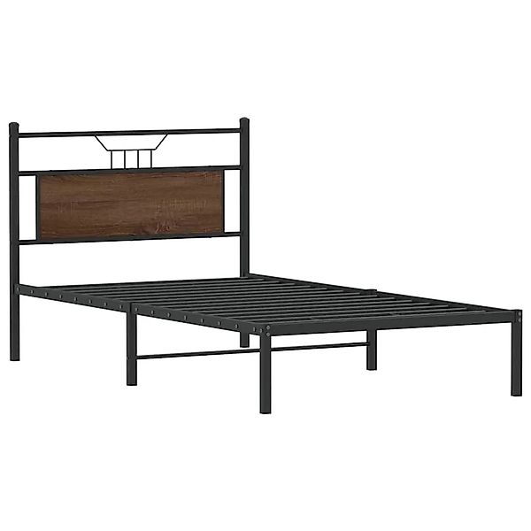 vidaXL Bettgestell Ohne Matratze Braun Eiche 100x190 cm Holzwerkstoff 41068 günstig online kaufen