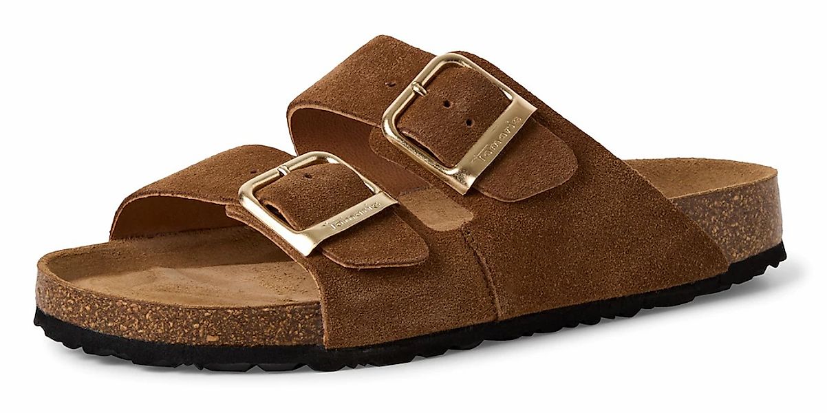 Tamaris Pantolette, Hausschuh, Schlappen mit zwei verstellbaren Schnallen günstig online kaufen