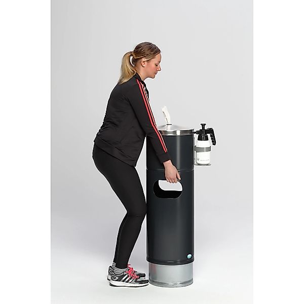 PROREGAL Desinfektionsstation Für Papiertücher Mit Flaschenhalter Inneneins günstig online kaufen