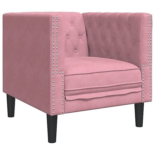 vidaXL Sofa Chesterfield-Sessel Rosa Samt günstig online kaufen