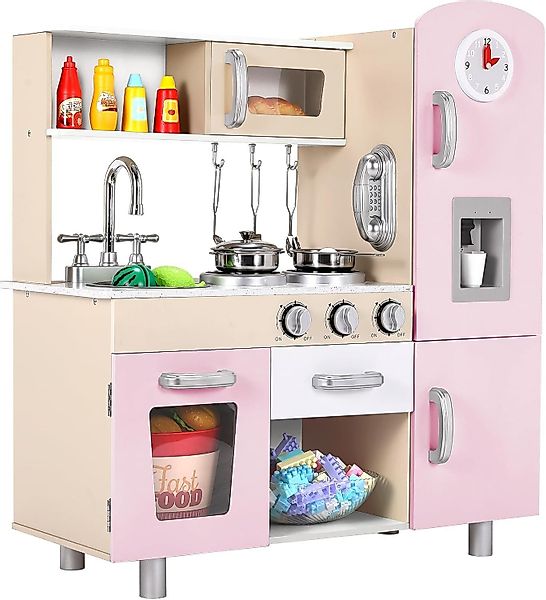 TLGREEN Spielküche Kinderküche XXL-Holzküche mit Sound günstig online kaufen