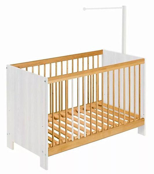 BioKinder - Das gesunde Kinderzimmer Babybett Niklas, 60x120 cm mit Himmels günstig online kaufen