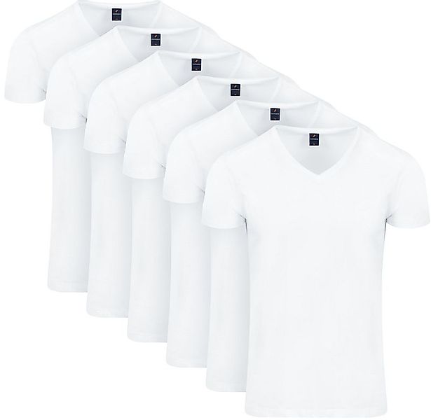 Suitable Vitasu T-Shirt V-Auschnitt Weiß 6-Pack - Größe XL günstig online kaufen