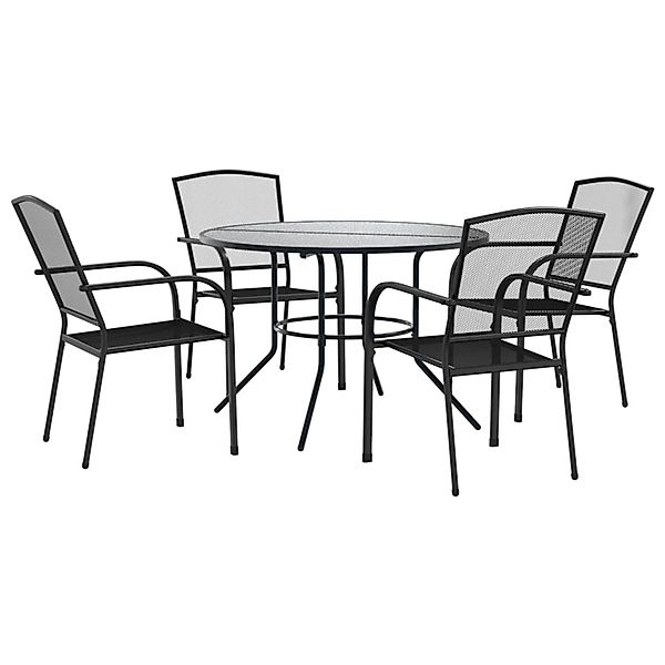 vidaXL Gartenstuhl-Set 5-Tlg Stapelbar Pulverbeschichteter Stahl 3283758 günstig online kaufen