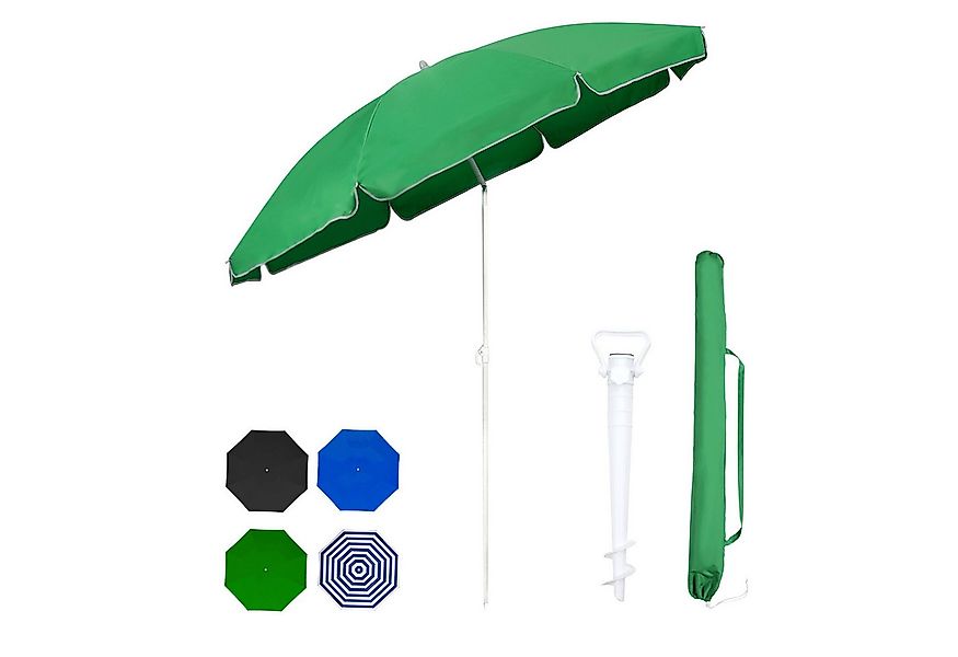 Sekey Sonnenschirm Ø 180 cm Rund Strandschirm Balkonschirm mit Tragetasch u günstig online kaufen
