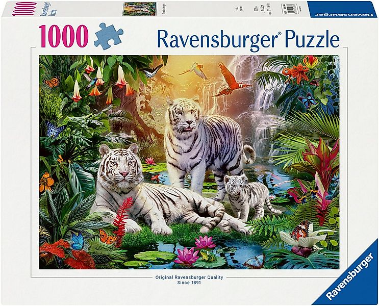 Ravensburger Puzzle Familie der Weißen Tiger, 1000 Puzzleteile, Made in Ger günstig online kaufen