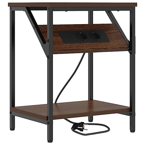 vidaXL Nachttisch Braune Eiche 38 x 30 x 48 cm Holzwerkstoff 859588 günstig online kaufen