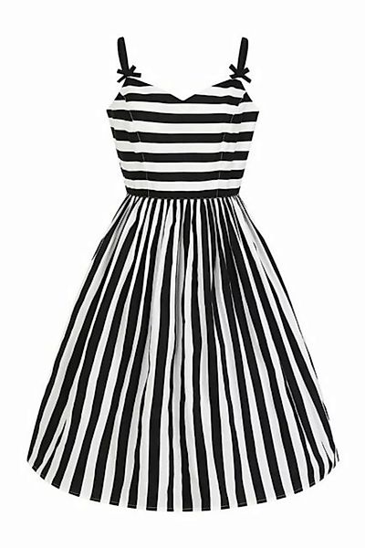 Hell Bunny A-Linien-Kleid Juno 50's Dress Gestreift Retro Vintage Trägerkle günstig online kaufen