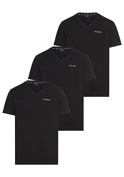 H.I.S V-Shirt (3-er Pack) Kurzarm, Slim günstig online kaufen