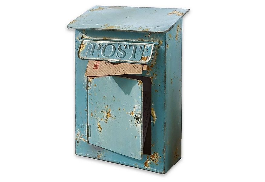 Mirabeau Organizer Deko-Briefkasten Boîte Postale antikblau günstig online kaufen