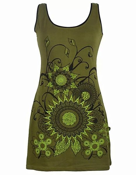 Vishes Sommerkleid Ärmelloses Blumenkleid mit weitem Ausschnitt Hippie, Eth günstig online kaufen