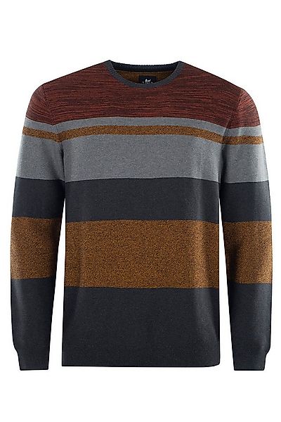 Hajo Rundhalspullover Gestreifter Rundhals-Pullover in Effektgarn günstig online kaufen