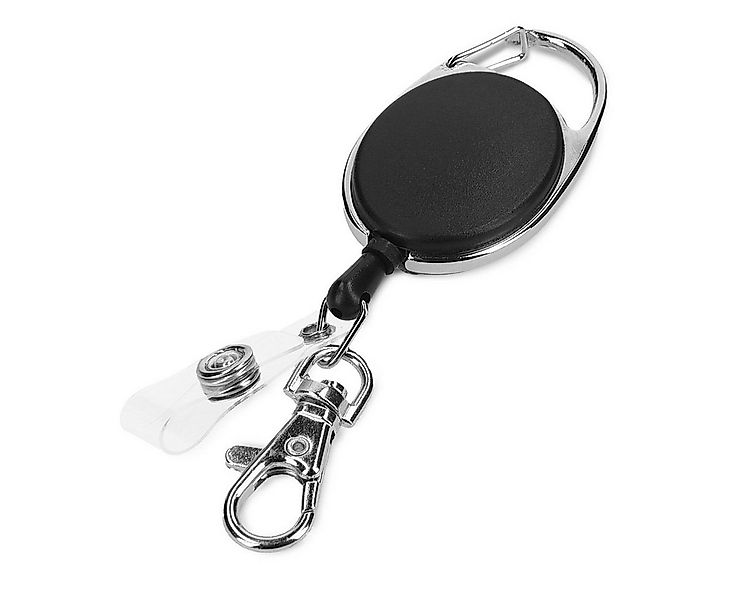 kwmobile Schlüsseltasche Jojo mit Ausweis Clip - Schlüsselanhänger ausziehb günstig online kaufen