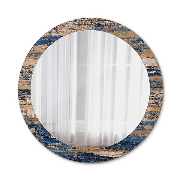Tulup Bedruckter Spiegel Abstraktes Holz 90x90 cm Runder Spiegel Bedrucktem günstig online kaufen