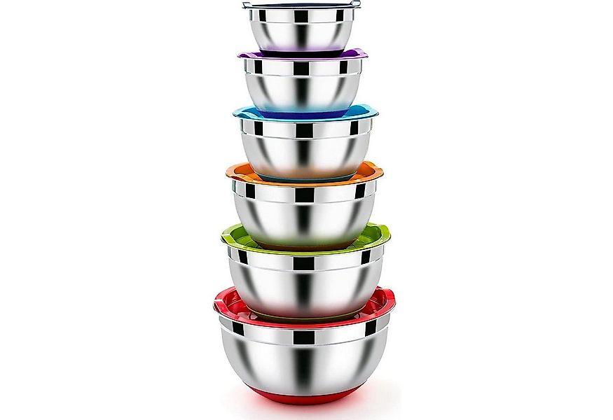 LuxusKollektion Küchenorganizer-Set Rührschüssel Set Edelstahl Salatschüsse günstig online kaufen