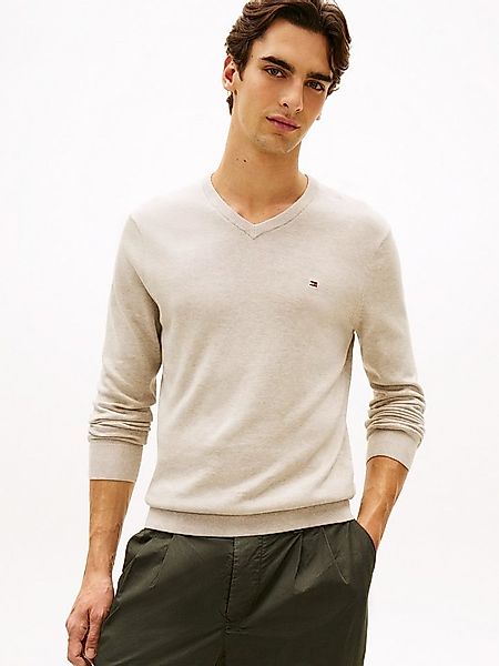 Tommy Hilfiger Strickpullover ESSENTIAL COTTON V NECK mit V-Ausschnitt und günstig online kaufen