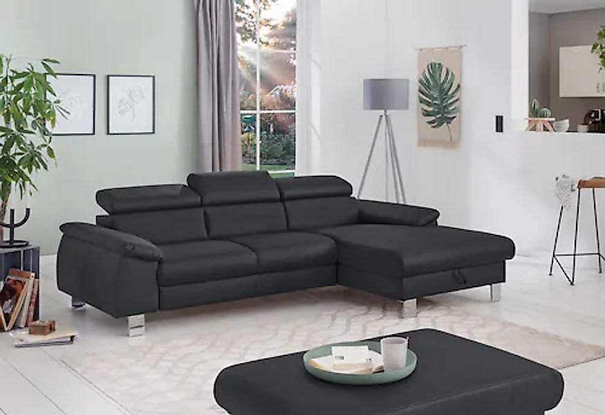 COTTA Ecksofa »Komaris L-Form, B: 244 cm« mit Kopfteilverstellung, optional günstig online kaufen