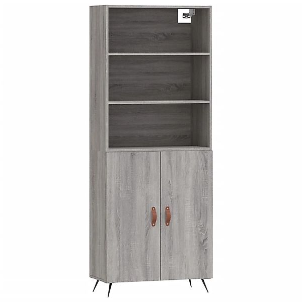 vidaXL Highboard Grau Sonoma 69,5x34x180 cm Holzwerkstoff 3189227 günstig online kaufen