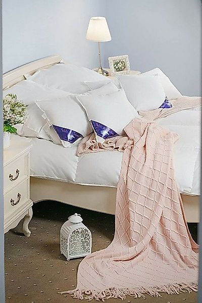 Welt der Träume Daunenbettdecke + Daunenkissen Bettdecke 135 x 200cm 1200 G günstig online kaufen
