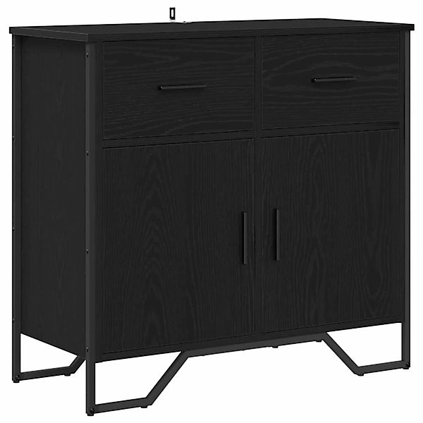 vidaXL Sideboard Schwarz Eichen-Optik 79,5 x 35,5 x 74,5 cm 883568 günstig online kaufen