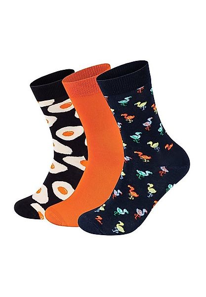 Happy Socks Basicsocken 3-Pack Sunny Side Up-Solid-Flamingo Socks Aus weich günstig online kaufen