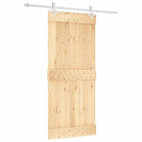 vidaXL Schiebetür mit Beschlag 90x210 cm Massivholz Kiefer 3203164 günstig online kaufen