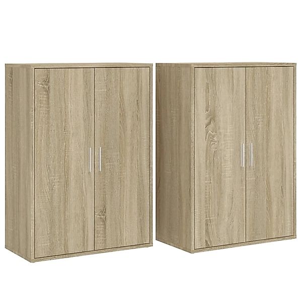 vidaXL Sideboards 2 Stk Sonoma-Eiche 60x31x84 cm Holzwerkstoff 3276569 günstig online kaufen