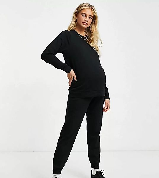 ASOS DESIGN Maternity – Trainingsanzug mit schmalem Schnitt, bestehend aus günstig online kaufen
