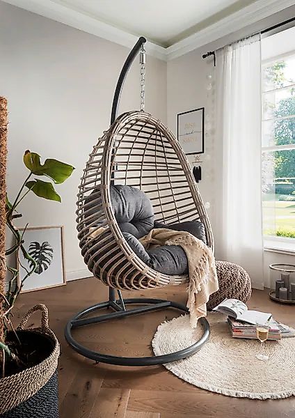 Destiny Hängesessel "COCO SUNRISE", Stahl, Polyrattan, mit Gestell, inkl. A günstig online kaufen