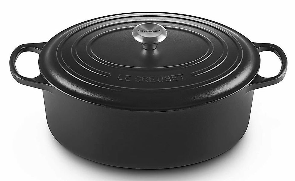 Le Creuset Bräter Signature Oval Gusseisen Schwarz 35cm günstig online kaufen