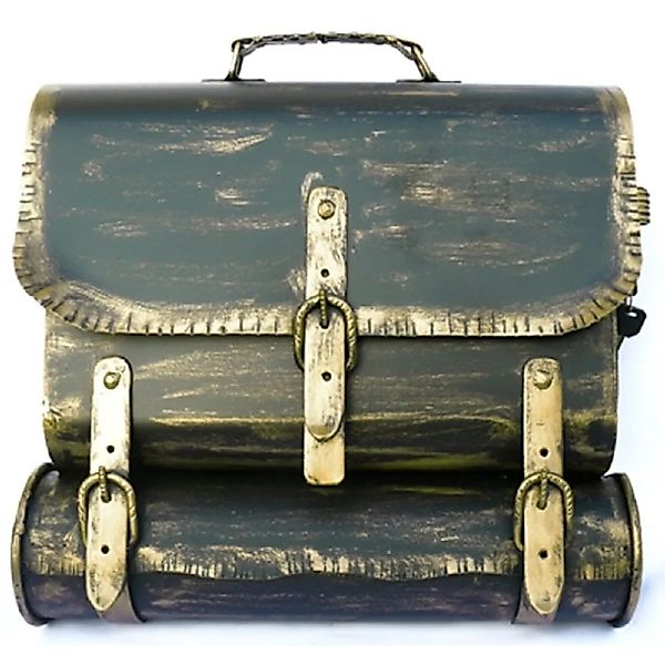 HMF 506-23 Briefkasten Antik SCHULRANZEN 36 x 41 x 9 cm Gold günstig online kaufen