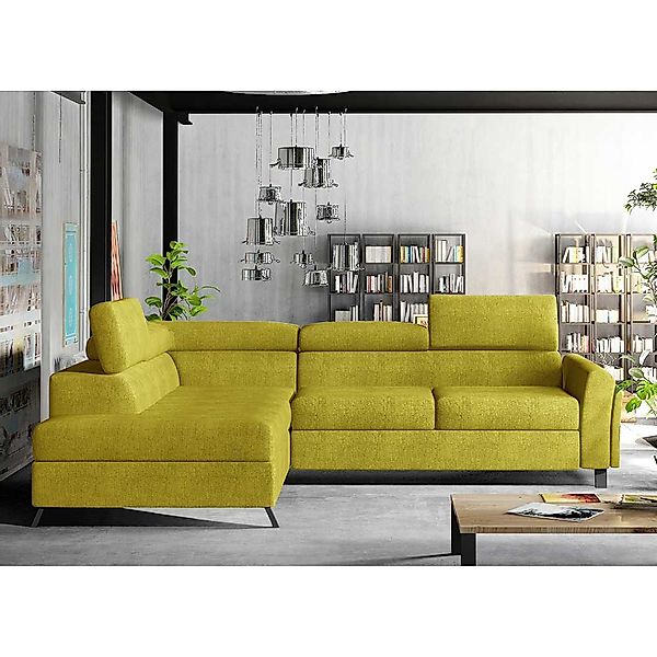 Sofaecke Ecksofa in Currygelb mit Armlehne günstig online kaufen