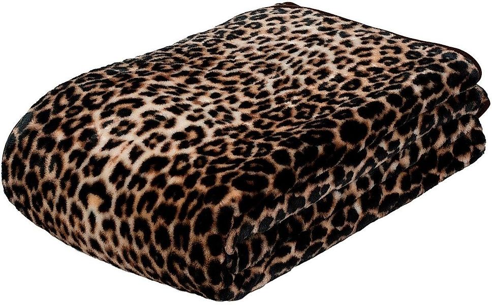 Wohndecke Leopard, Gözze, mit gedrucktem Motiv, günstig online kaufen