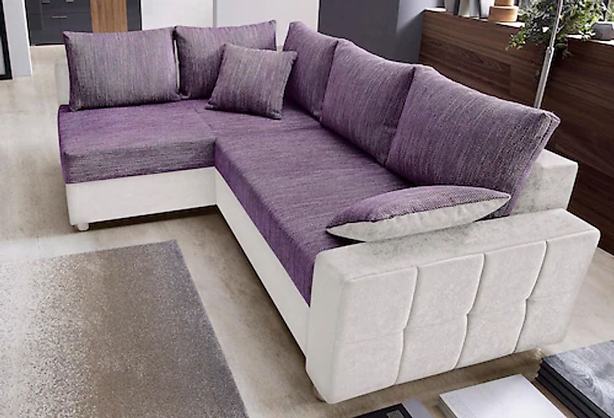 COLLECTION AB Ecksofa Parma, mit Bettfunktion, inkl. Zier- und Rückenkissen günstig online kaufen