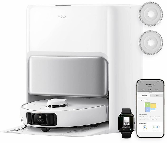 Mova Saugroboter "mit Wischfunktion Mova P50 Pro Ultra," 19000Pa Saugkraft, günstig online kaufen