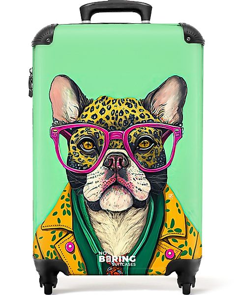 NoBoringSuitcases.com© Hartschalen-Trolley Hund - Hippie - günstig online kaufen