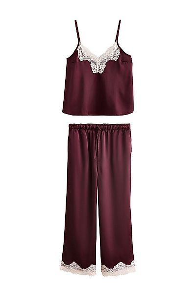 Next Pyjama Schlafanzug mit spitzenbesetztem Trägerhemd (2 tlg) günstig online kaufen