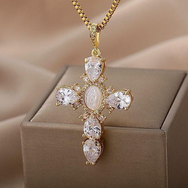 nhaos Kreuzkette Beautiful Cross – Vergoldete günstig online kaufen