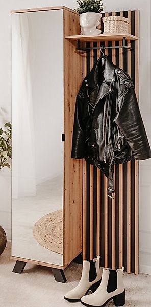 Furn.Design Kompaktgarderobe Madem (Garderoben-Set in Artisan Eiche, 80 x 1 günstig online kaufen