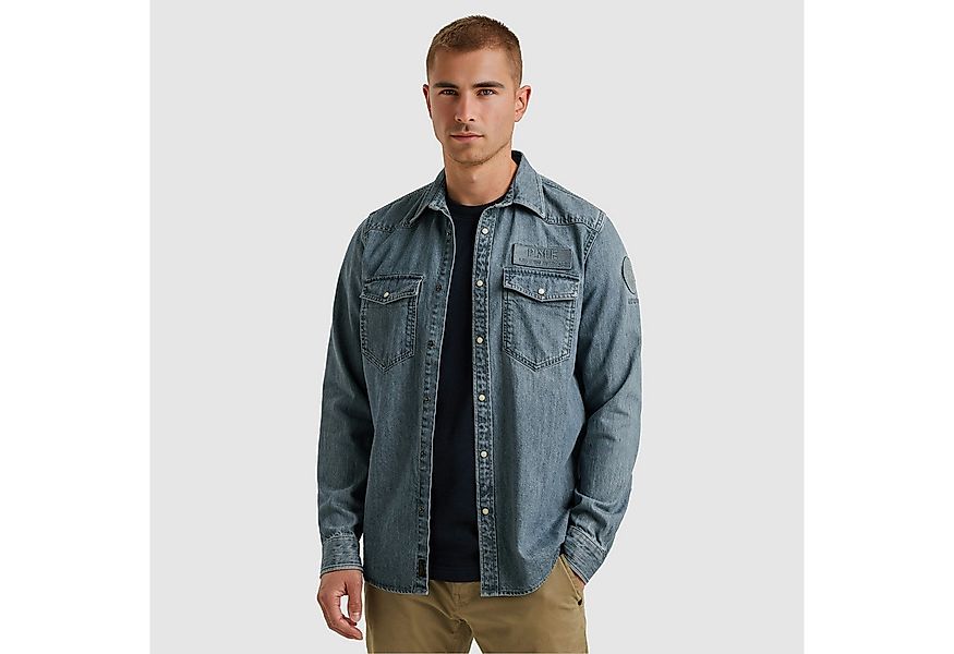 PME LEGEND Jeanshemd mit Logo Stickerei günstig online kaufen