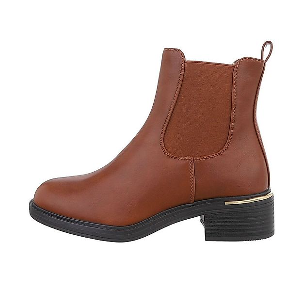 Ital-Design Damen Chelsea Freizeit Chelseaboots (84338007) Blockabsatz Chel günstig online kaufen