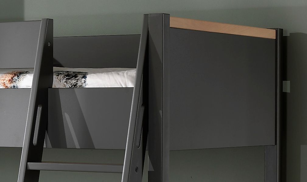 Vipack Hochbett "London" Made in Europe, mit Melamin-Oberfläche und Rollros günstig online kaufen