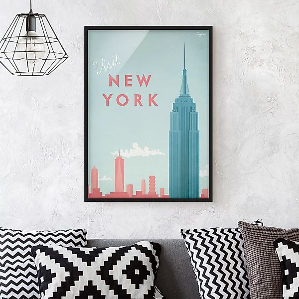 Bild mit Rahmen Architektur & Skyline - Hochformat Reiseposter - New York günstig online kaufen