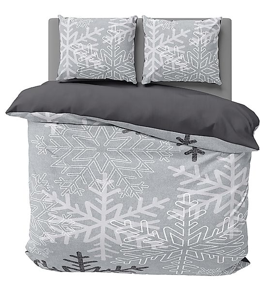 One Home Bettwäsche Winter Snowflakes, Biber, günstig online kaufen